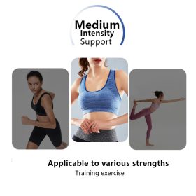 Women Sport Bra Ultra Breathable Shockproof Wireless Protection Scoop Neckline 628 - Blue - Image 5