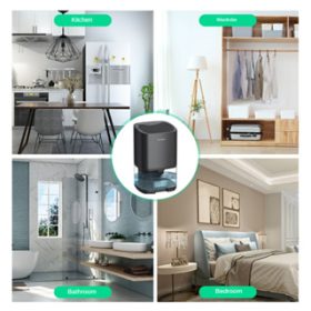 Dehumidifier Dryer 1L/3L large-capacity intelligent dehumidifier Household bedroom ultra-quiet small dehumidifier small-scale moisture - Black Square - Image 4