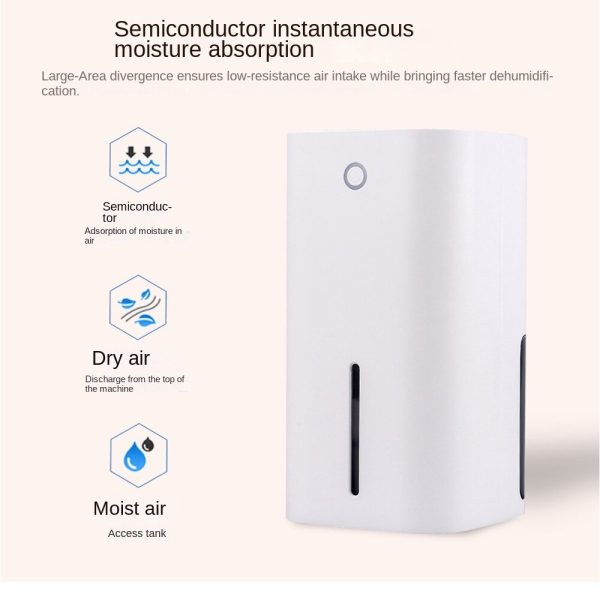 Dehumidifier Dryer Bedroom Basement Electronic Mute Household Air - White