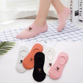 Cartoon Women's socks Korean Style Cute Socks (Non-slip) - Pink - Image 7