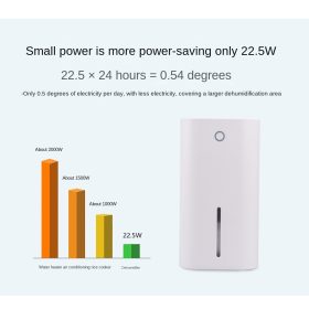 Dehumidifier Dryer Bedroom Basement Electronic Mute Household Air - White - Image 9