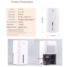 Dehumidifier Dryer Bedroom Basement Electronic Mute Household Air - White - Image 5