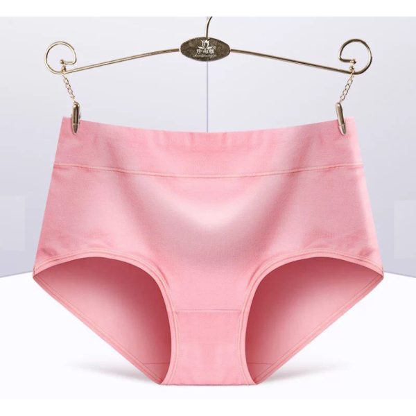 Women's Panties Cotton Underwear Spendex Waist - Shrimp Pink