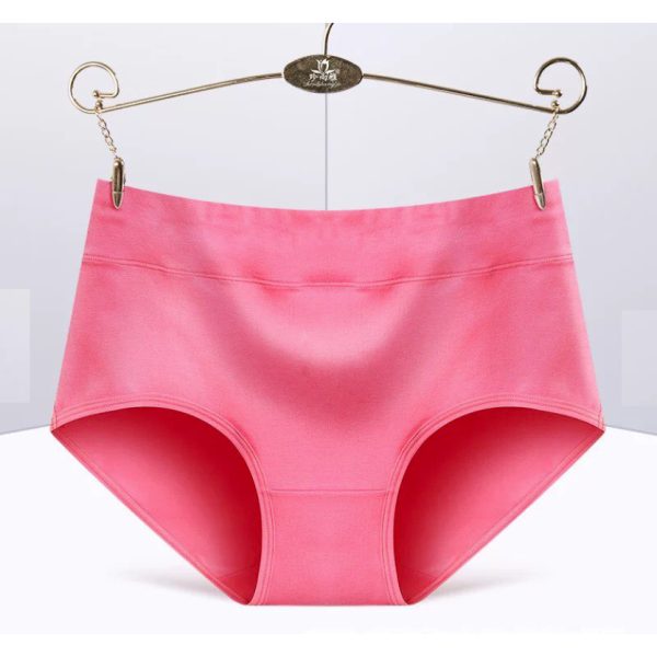 Women's Panties Cotton Underwear Spendex Waist - Rose Red