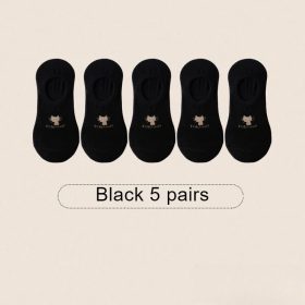 Cartoon Women's socks Korean Style Cute Socks (Non-slip) - Black - Image 11
