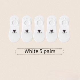 Cartoon Women's socks Korean Style Cute Socks (Non-slip) - White - Image 11