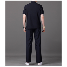 CNY Men Man Cheongsam Short Long Sleeve Shirt Dragon Traditional Tang Suite - White - Image 9