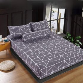 Premium Cotton Bedsheet 4 In 1 Queen 2 In 1 Single Fitted Getah Keliling Cadar Sarung Katil Sarung Tilam Lapis Katil - Design 15 - Image 1