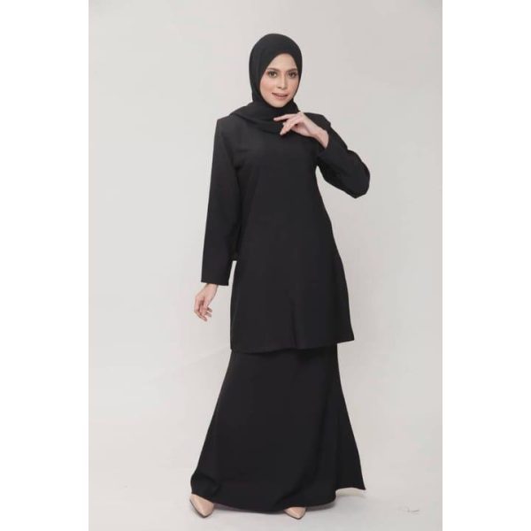 Baju Kurung Kosong Murah (Ready Stock) - Black