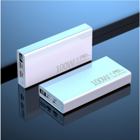 ALIGATO Power Bank 100W 60000mAh PD Fast Charging Powerbank Portable Charger External Battery Pack For Phone - 100W White