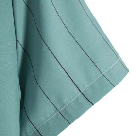 Men's Summer Simple Casual Loose Striped Button Up Polo Shirt Stripes Printed Short Sleeve Shirt Plus Size - Peacock Blue - Image 6