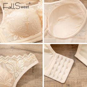 FallSweet Women Minimizer Bras Plus Size Brassiere Push Up Wireless - Green - Image 6