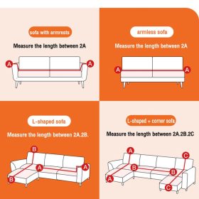 Super Soft Sofa Cover Dust-proof Polyester Durable Elastic Fabric - Design E - Image 10