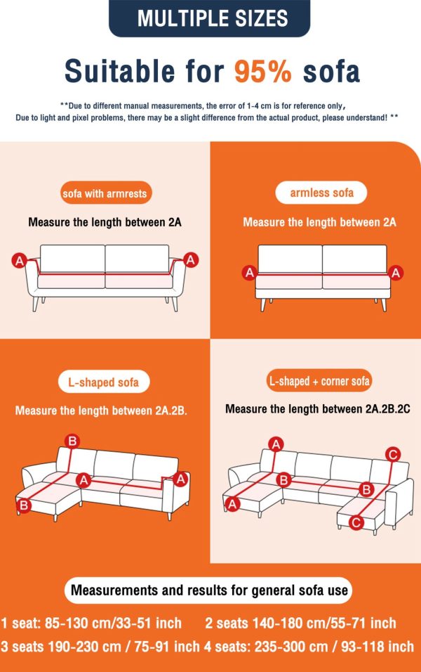 Super Soft Sofa Cover Dust-proof Polyester Durable Elastic Fabric - Design E
