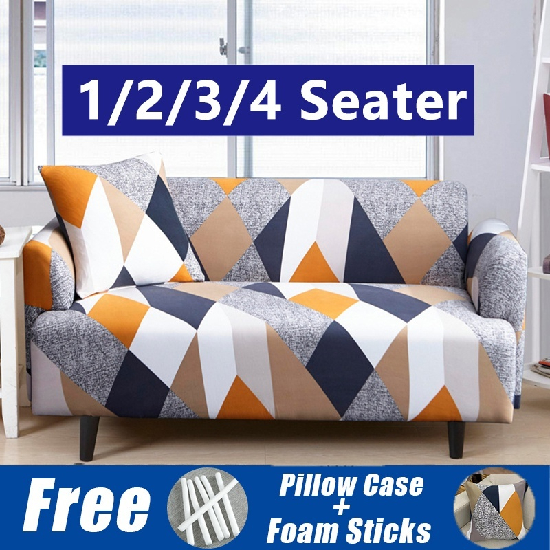 Super Soft Sofa Cover Dust-proof Polyester Durable Elastic Fabric - Design A - Image 1