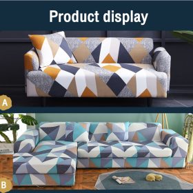 Super Soft Sofa Cover Dust-proof Polyester Durable Elastic Fabric - Design E - Image 6