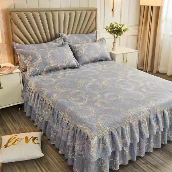 3 -in-1 Set Queen Size Ropol Bedsheet - Design A