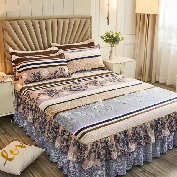 3 -in-1 Set Queen Size Ropol Bedsheet - Design B