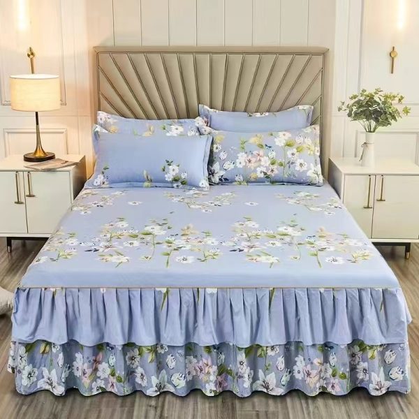 3 -in-1 Set Queen Size Ropol Bedsheet - Design C