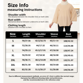 Summer Women's Casual Sports Shirt Long Sleeved Muslimah - W010211-YJ13293 - Image 2