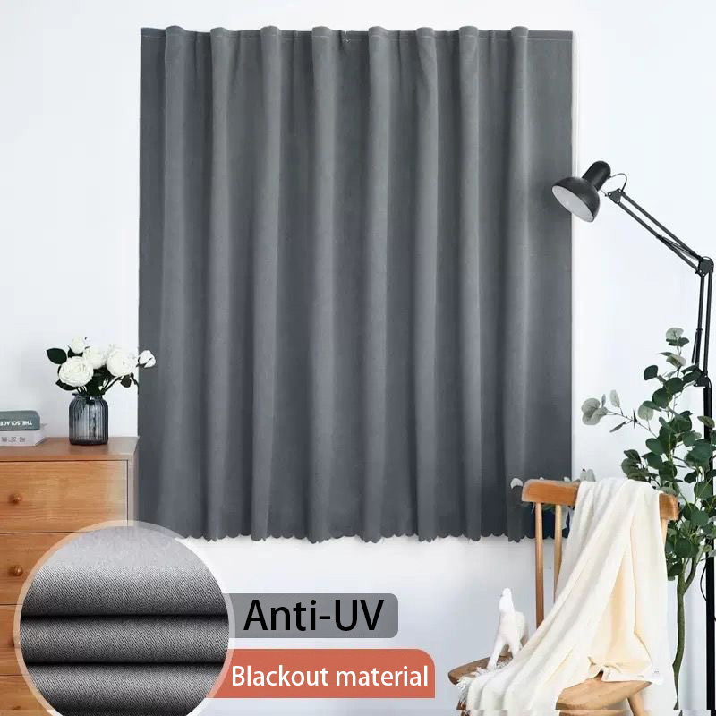 100% Blackout Curtain Blackout Living Room Bedroom Thermal Insulated - Blue - Image 6