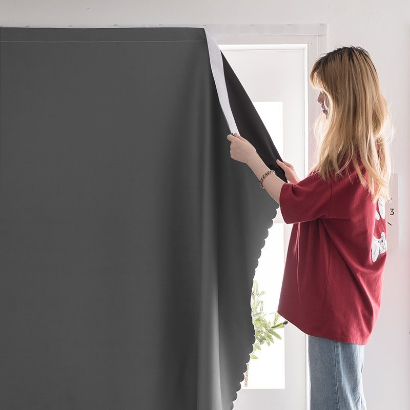 100% Blackout Curtain Blackout Living Room Bedroom Thermal Insulated - Blue - Image 7