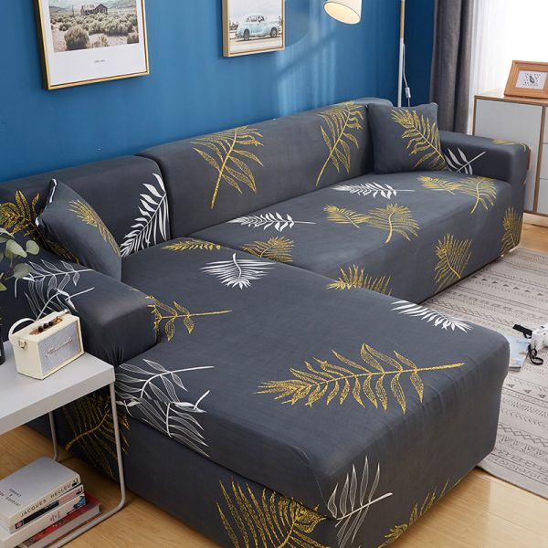 Super Soft Sofa Cover Dust-proof Polyester Durable Elastic Fabric - Design E