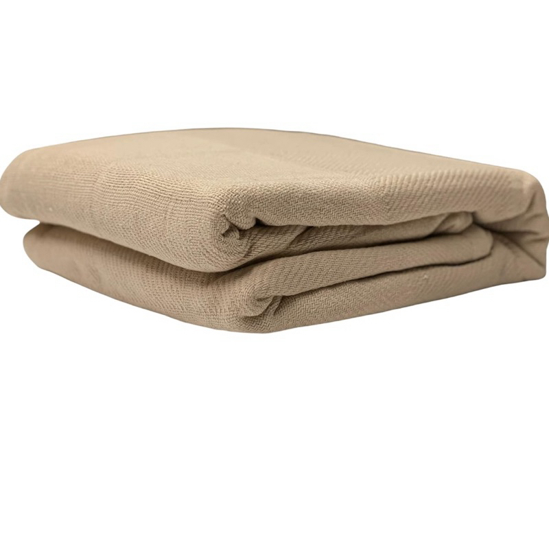 Budget Blanket 100% Cotton Queen / King - Camel - Image 1
