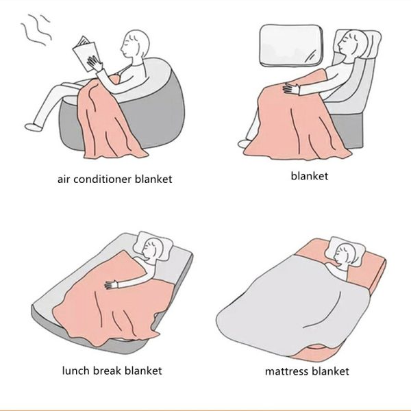 Plain Super Soft Perfect Warm Solid Color Microfiber Plush Fleece High Quality Blanket - Light Pink