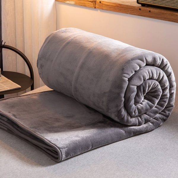 Plain Super Soft Perfect Warm Solid Color Microfiber Plush Fleece High Quality Blanket - Light Pink