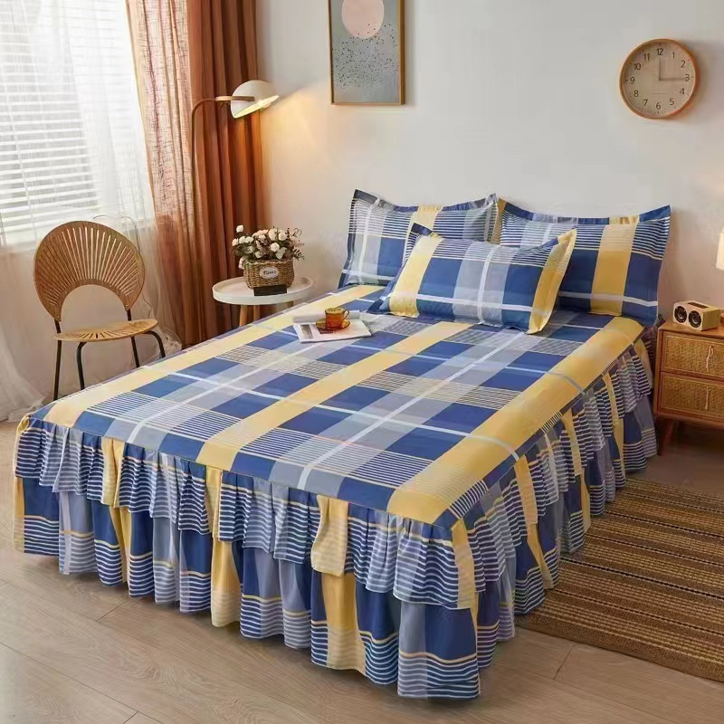 3 -in-1 Set Queen Size Ropol Bedsheet - H5 - Image 1