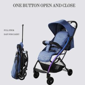 High Quality Magic stroller baby 360 Rotating 3-way portable easy carry 0-12 years Foldable Kids Stroller S2 - Blue - Image 2