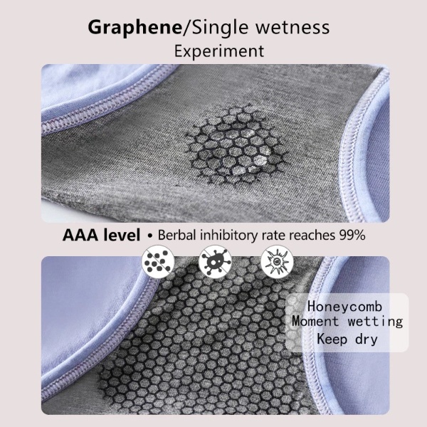 Cotton Panties Women Beautiful Made Swan Mid Waist Sexy Belly Antibacterial Crotch Underwear H159 - Blue