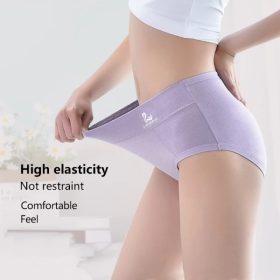 Cotton Panties Women Beautiful Made Swan Mid Waist Sexy Belly Antibacterial Crotch Underwear H159 - Blue - Image 7