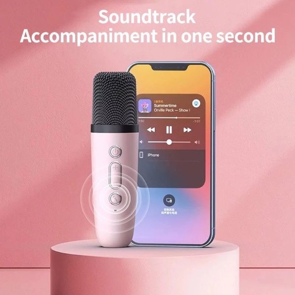 Wireless Karaoke Speaker With Karaoke Bluetooth Microphone K12 Home KTV Karaoke Machine - Blue