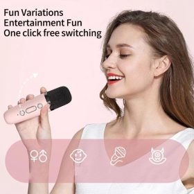 Wireless Karaoke Speaker With Karaoke Bluetooth Microphone K12 Home KTV Karaoke Machine - Blue - Image 9