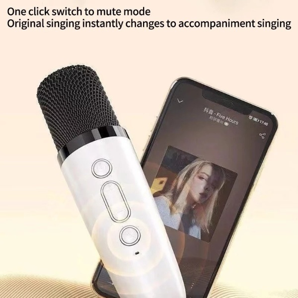 Wireless Karaoke Speaker With Karaoke Bluetooth Microphone K12 Home KTV Karaoke Machine - Blue