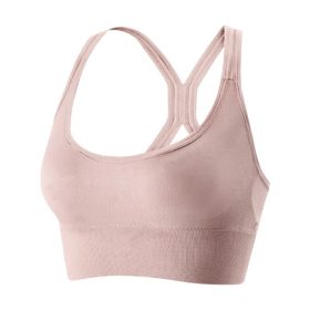 M-XL Sports Bra Wireless Seamless Push Up Fashion Lingerie Yoga Fitness Bra Outdoor - Pink - Image 1