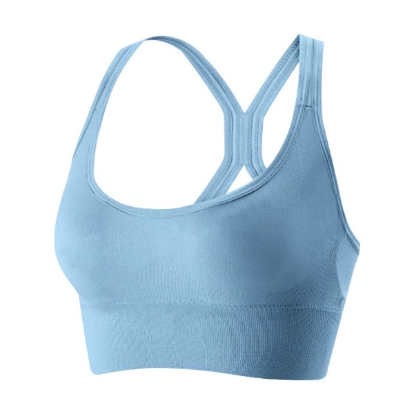 M-XL Sports Bra Wireless Seamless Push Up Fashion Lingerie Yoga Fitness Bra Outdoor - Blue