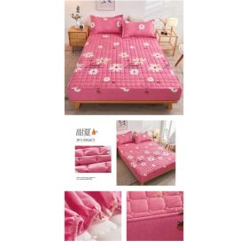 3-in-1 Set Single/ Queen/ King Size Fitted Bed sheet / Flat Sheet - D21 - Image 3