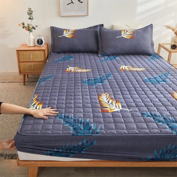 3-in-1 Set Single/ Queen/ King Size Fitted Bed sheet / Flat Sheet - D6