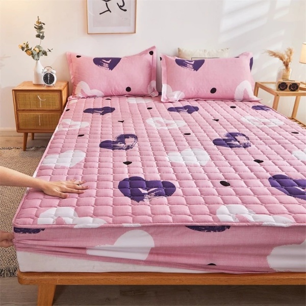 3-in-1 Set Single/ Queen/ King Size Fitted Bed sheet / Flat Sheet - D21
