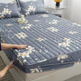 3-in-1 Set Single/ Queen/ King Size Fitted Bed sheet / Flat Sheet - D7 - Image 1