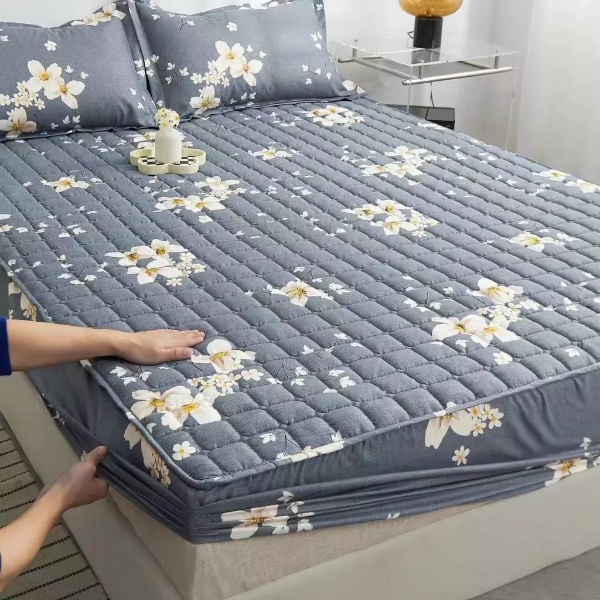 3-in-1 Set Single/ Queen/ King Size Fitted Bed sheet / Flat Sheet - D7