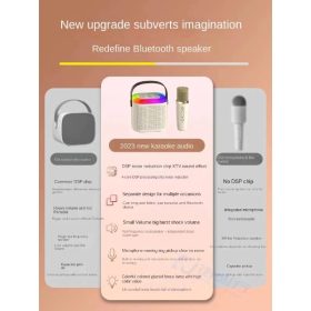 Wireless Karaoke Mini Portable Speaker Bluetooth with Mic Home Party Outdoor Camping Entertainment Karaoke - Black - Image 10