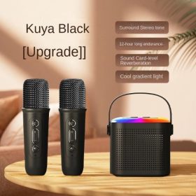 Wireless Karaoke Mini Portable Speaker Bluetooth with Mic Home Party Outdoor Camping Entertainment Karaoke - Black - Image 11