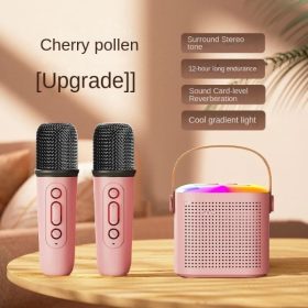 Wireless Karaoke Mini Portable Speaker Bluetooth with Mic Home Party Outdoor Camping Entertainment Karaoke - Pink - Image 12