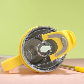 Tumbler Stainless Steel Thermos Flask with Handle Straw (1200ml) - Red - Image 5