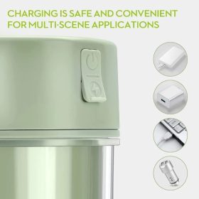 Portable Electric Juicer Blender with Straw Mini Juicing Cup Household Fried Juice Vegetable Smoothie Milkshake - Green - Image 4