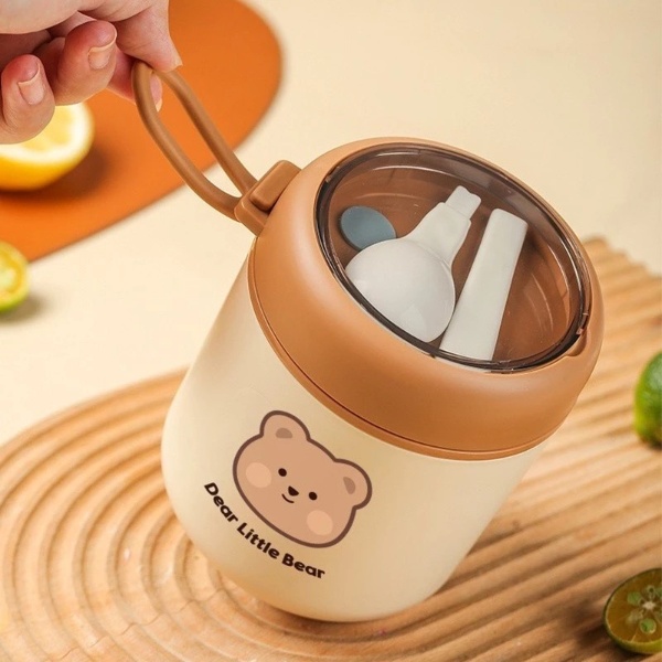 Thermos Flask Thermal Soup Cup Stainless Steel Food Container Porridge Warmer Portable Lunch Box Cooler Bag